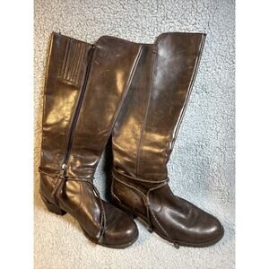 UGG Riding Boots Women's 7 Cierra Tall Lodge Brown Leather 1008714 Round Toe